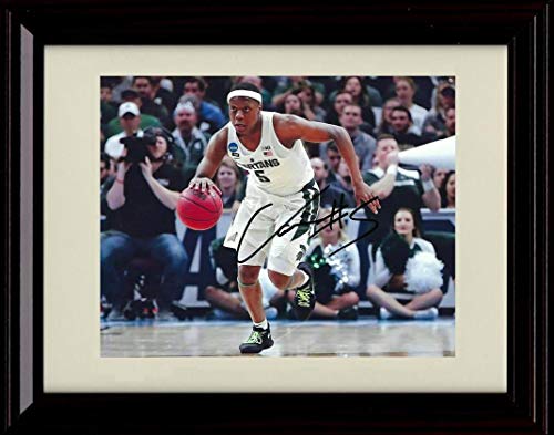 Unframed Cassius Winston - Bringing the Ball Up - Autograph Replica Print - Michigan State Unframed Print - College Basketball FSP - Unframed   