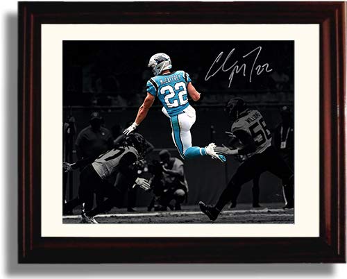 Unframed Christian McCaffrey Touchdown Leap Autograph Replica Print Unframed Print - Pro Football FSP - Unframed   