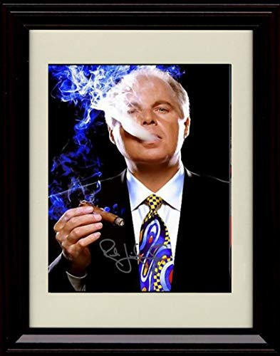 Unframed Rush Limbaugh Autograph Replica Print - Smoking a Cigar Unframed Print - History FSP - Unframed   