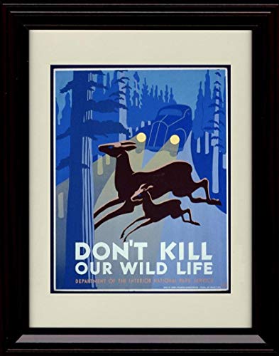 Dont Kill Our Wildlife Department of the Interior Vintage Advertising Print - Wall Frame Unframed Print - Advertising FSP - Unframed   