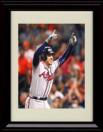 Framed 8x10 Freddie Freeman World Series Home Run - 8x10 Wall Frame Framed Print - Baseball FSP - Framed   