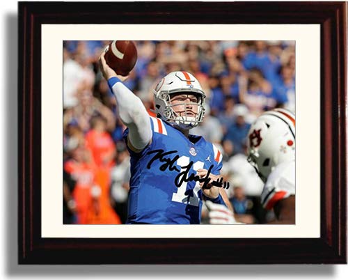 Unframed Kyle Trask "Throwing Deep" Florida Gators Autograph Replica Print Unframed Print - College Football FSP - Unframed   