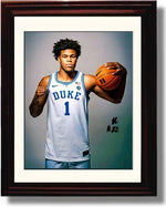 Unframed Vernon Carey Spotlight Autograph Replica Print - Duke Blue Devils Unframed Print - College Basketball FSP - Unframed   