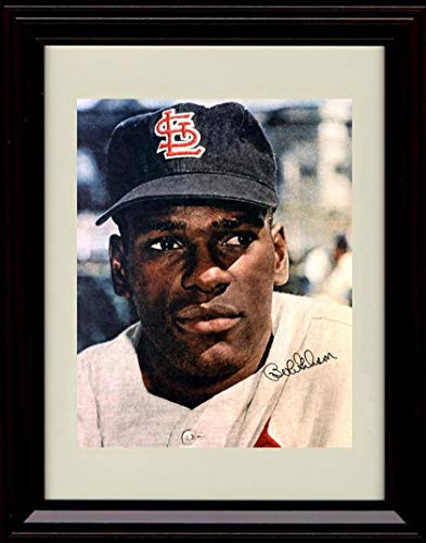 Framed 8x10 Bob Gibson Autograph Replica Print - Up Close Framed Print - Baseball FSP - Framed   