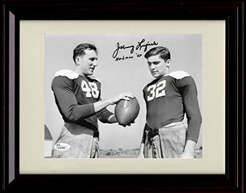 Framed 8x10 Johnny Lujack - 1947 Heisman Winner - Notre Dame Fighting Irish - Autograph Replica Print Framed Print - College Football FSP - Framed   