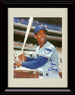 Framed 8x10 Ernie Banks Autograph Replica Print - Up to Bat Framed Print - Baseball FSP - Framed   