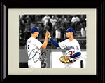 Framed 8x10 Corey Seager and Cody Bellinger Autograph Replica Print - Celebration Framed Print - Baseball FSP - Framed   