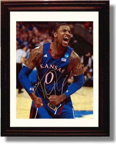 Unframed Thomas Robinson Autograph Promo Print - Kansas Jayhawks - Alley-Oop Unframed Print - College Basketball FSP - Unframed   