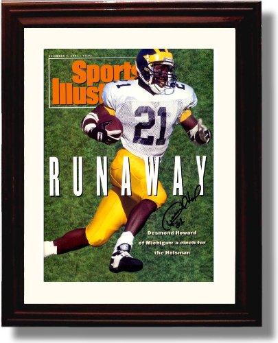 Framed 8x10 Michigan Wolverines - Desmond Howard "Runaway" SI Autograph Promo Print Framed Print - College Football FSP - Framed   