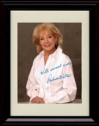 8x10 Framed Barbara Walters Autograph Promo Print - Broadcast Journalist Framed Print - Television FSP - Framed   