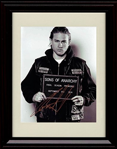 8x10 Framed Sons of Anarchy Autograph Promo Print - Charlie Hunnam Mugshot Framed Print - Television FSP - Framed   