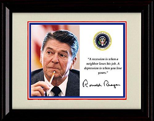 Unframed Ronald Reagan Autograph Promo Print - Quote Unframed Print - History FSP - Unframed   