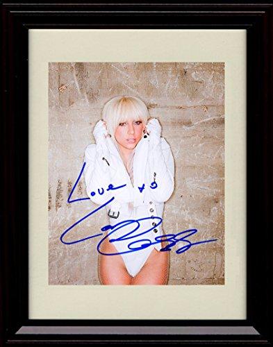 Unframed Lady Gaga Fur Coat Autograph Promo Print Unframed Print - Music FSP - Unframed   