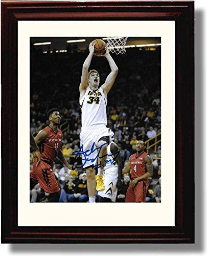 Unframed Adam Woodbury Iowa Hawkeyes Autograph Promo Print - Dunking Unframed Print - College Basketball FSP - Unframed   