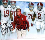 Canvas Wall Art:   Alabama Football - Reggie Ragland & Nick Saban Autograph Print Canvas - College Football FSP - Canvas   