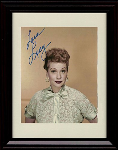 8x10 Framed Lucille Ball Autograph Promo Print - I Love Lucy Framed Print - Television FSP - Framed   