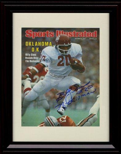 Framed 8x10 Billy Sims SI Autograph Promo Print - Oklahoma Sooners Framed Print - College Football FSP - Framed   