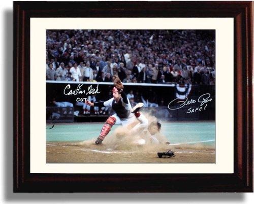 Unframed Carlton Fisk and Pete Rose Autograph Replica Print Unframed Print - Baseball FSP - Unframed   