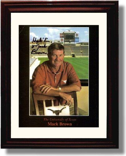 Framed 8x10 Mack Brown - Texas Longhorns - Autograph Promo Print Framed Print - College Football FSP - Framed   