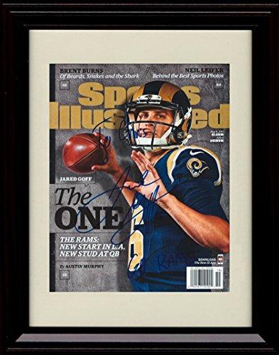8x10 Framed Jared Goff - LA Rams - SI Autograph Promo Print Framed Print - Pro Football FSP - Framed   