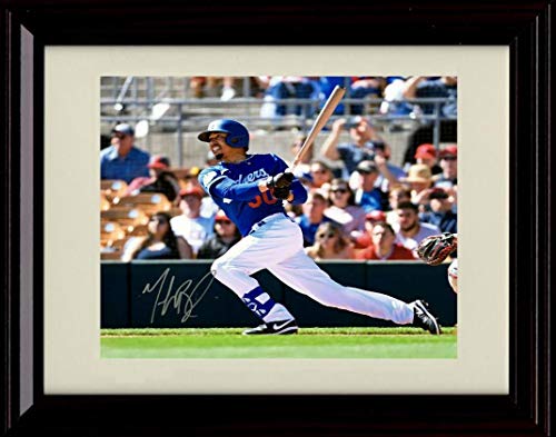 Framed 8x10 Mookie Betts Autograph Replica Print - At Bat Framed Print - Baseball FSP - Framed   