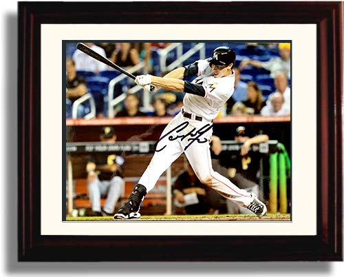 Unframed Christian Yelich "Big Swing" Autograph Replica Print Unframed Print - Baseball FSP - Unframed   