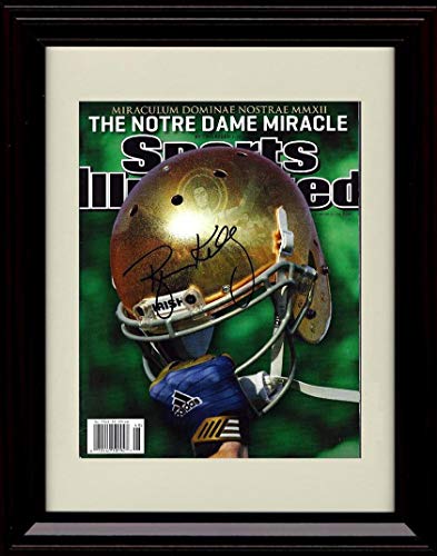 Framed 8x10 Brian Kelly - SI Commemorative - Notre Dame Fighting Irish - Autograph Replica Print Framed Print - College Football FSP - Framed   