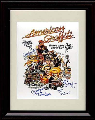 Unframed American Grafitti - Cast Signed Autograph Replica Print Unframed Print - Movies FSP - Unframed   