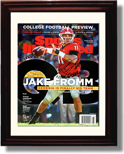 Framed 8x10 Georgia Football Jake Fromm Go Dawgs Autograph SI Replica Print Framed Print - College Football FSP - Framed   