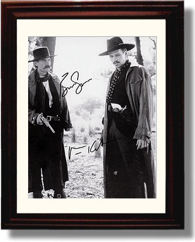 Unframed Tombstone Autograph Replica Print - Val Kilmer and Kurt Russell Unframed Print - Movies FSP - Unframed   