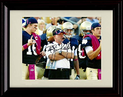 Framed 8x10 Brian Kelly - Coaching - Notre Dame Fighting Irish - Autograph Replica Print Framed Print - College Football FSP - Framed   