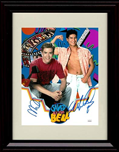 Unframed Mario Lopez and Mark Paul Gosselaar - Saved By the Bell - Autograph Replica Print Unframed Print - Television FSP - Unframed   