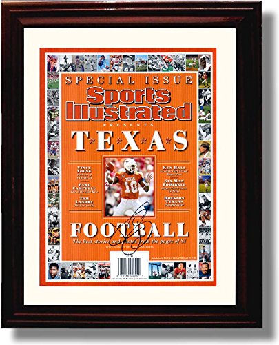 Unframed Vince Young Texas Football Commemorative SI Autograph Replica Print Unframed Print - College Football FSP - Unframed   