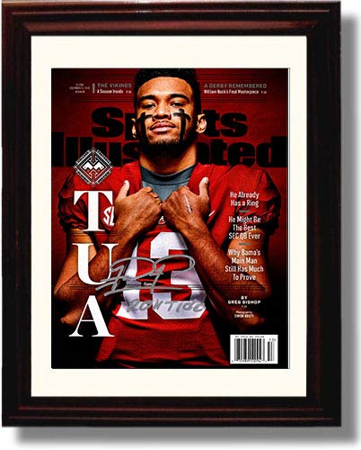 Unframed Tua Tagovailoa Tua - Roll Tide Alabama Sports Illustrated Autograph Replica Print Unframed Print - College Football FSP - Unframed   