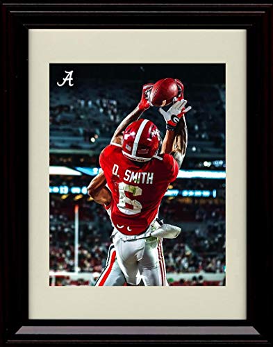 Framed 8x10 Devonta Smith - Jump Ball - Alabama Crimson Tide - Print Framed Print - College Football FSP - Framed   