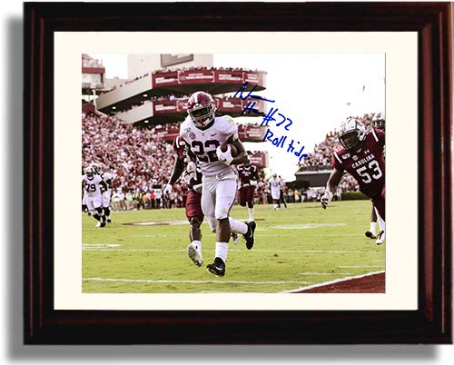 Framed 8x10 Najee Harris "TD Run" Alabama Crimson Tide Autograph Replica Print Framed Print - College Football FSP - Framed   