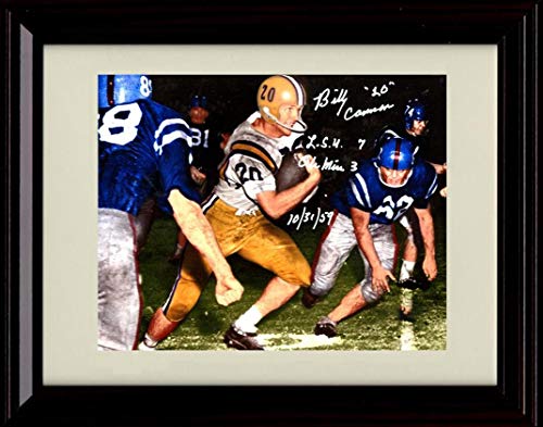 Framed 8x10 Billy Cannon - On The Run - LSU Tigers - Autograph Replica Print Framed Print - College Football FSP - Framed   