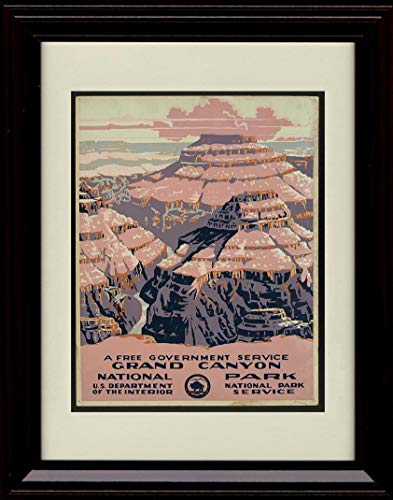 Grand Canyon National Park National Park Service Vintage Travel Print - Wall Frame Unframed Print - Advertising FSP - Unframed   