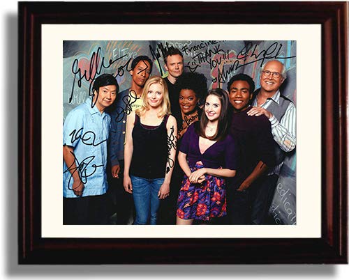 Unframed Cast of Community Autograph Replica Print Unframed Print - Television FSP - Unframed   