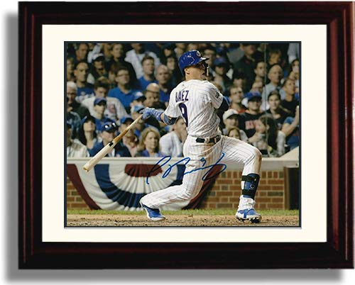 Framed 8x10 Javier Baez"HR Swing" Autograph Replica Print Framed Print - Baseball FSP - Framed   