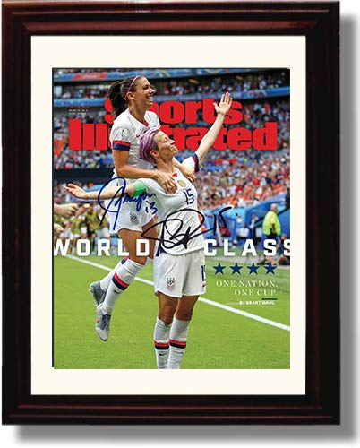 Unframed US Women's Soccer World Cup - Alex Morgan & Megan Rapinoe SI Autograph Replica Print Unframed Print - Soccer FSP - Unframed   