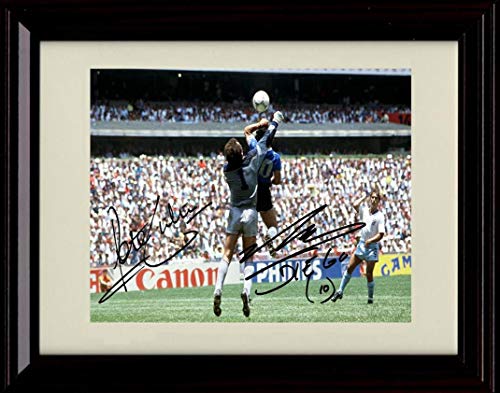 Unframed Maradona - 1986 World Cup - Hand of God - Autograph Replica Print Unframed Print - Soccer FSP - Unframed   