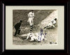 Framed 8x10 Enos Slaughter Autograph Replica Print - Safe at Home 1946 World Series Framed Print - Baseball FSP - Framed   