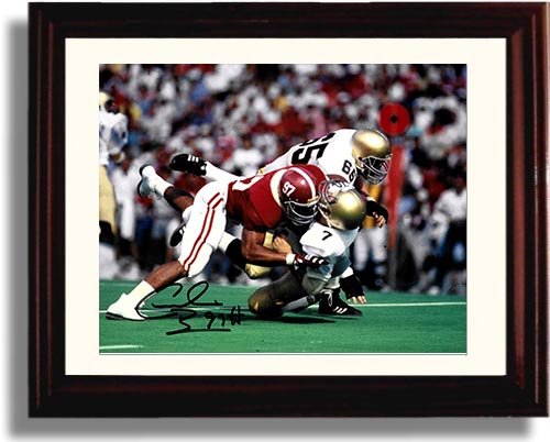 Unframed Alabama Football The Sack Cornelius Bennett Unframed Autograph Replica Print Unframed Print - College Football FSP - Unframed   