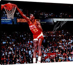 Dominique Wilkins Canvas Wall Art - Human Highlight Reel Dunking Canvas - Basketball FSP - Canvas   