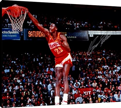 Dominique Wilkins Acrylic Wall Art - Human Highlight Reel Dunking Acrylic - Basketball FSP - Acrylic   