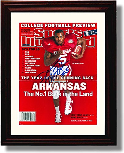 Framed 8x10 Arkansas Razorbacks Darren McFadden 2007 Sports Illustrated Autograph Replica Print Framed Print - College Football FSP - Framed   