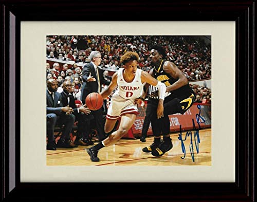 Unframed Romeo Langford - Driving Baseline - Autograph Replica Print - Indiana Hoosiers Unframed Print - College Basketball FSP - Unframed   