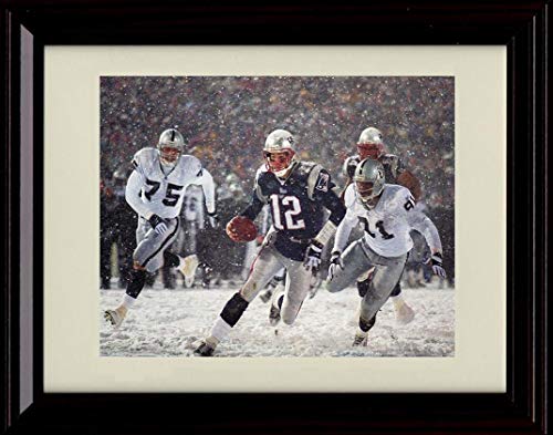 Unframed Tom Brady - Tuck Rule Snow Game - Autograph Replica Print Unframed Print - Pro Football FSP - Unframed   