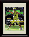 Framed 8x10 Justin Herbert Oregon Ducks SI Autograph Replica Print Framed Print - College Football FSP - Framed   